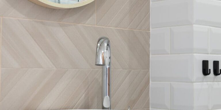 Washroom sink requiring drain cleaner treatment