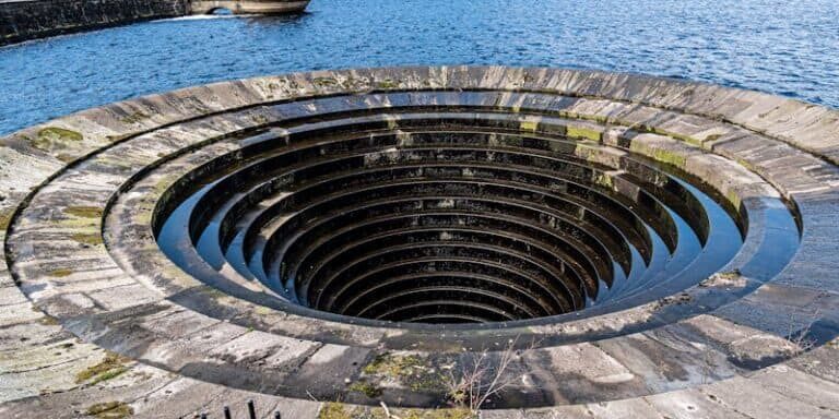 Water flowing from drainage system for sewage cleanup